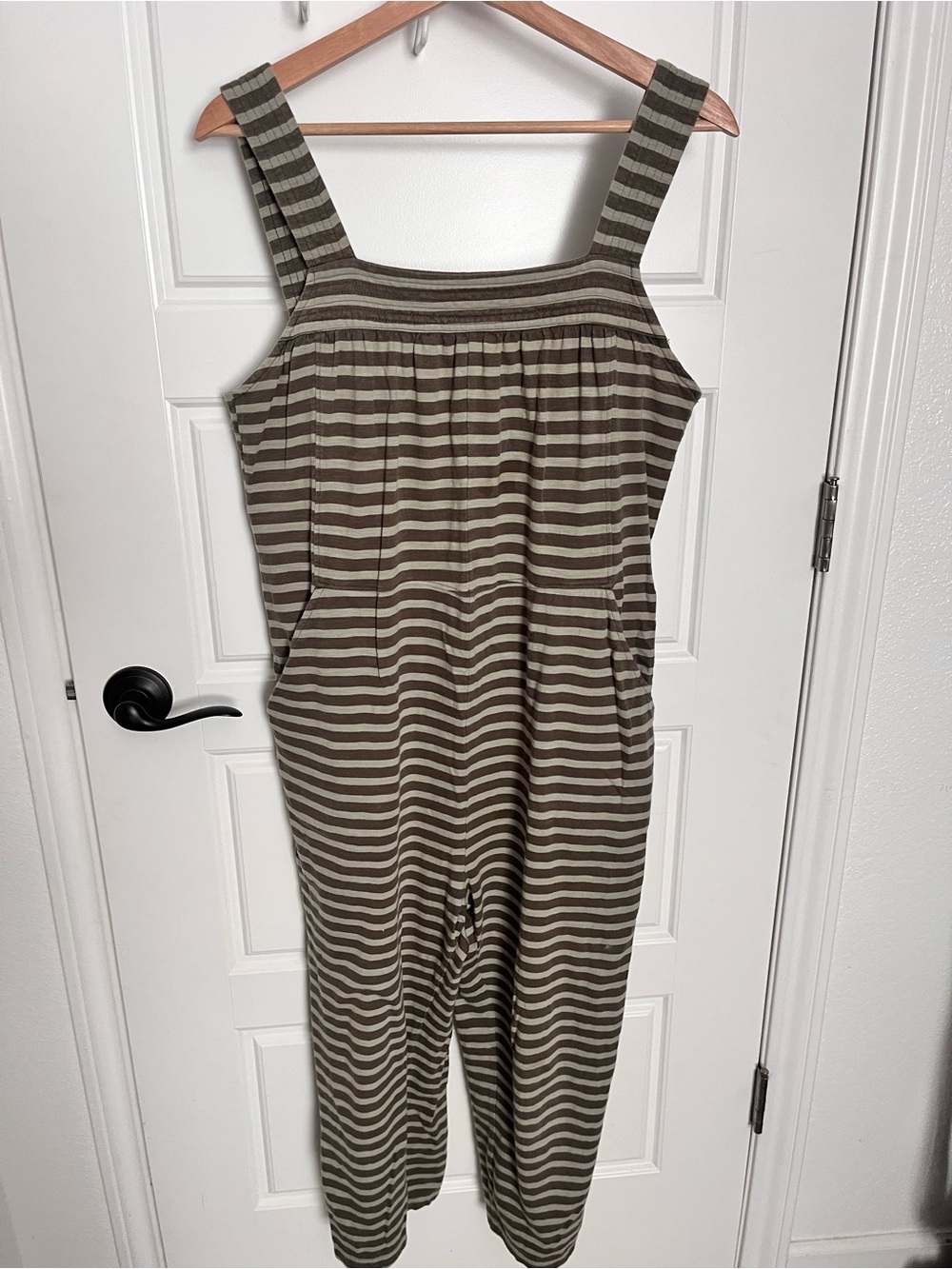 Pact Olive cotton jumpsuit